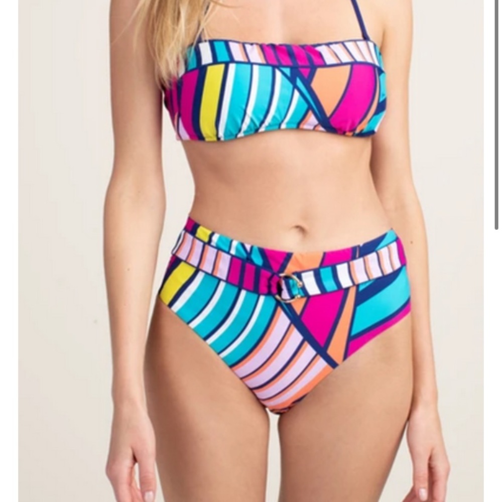 NWOT Trina Turk high waist bikini bottoms - Picture 3 of 8